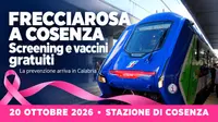 Frecciarosa a Cosenza il 20 ottobre con screening e vaccini gratuiti in stazione