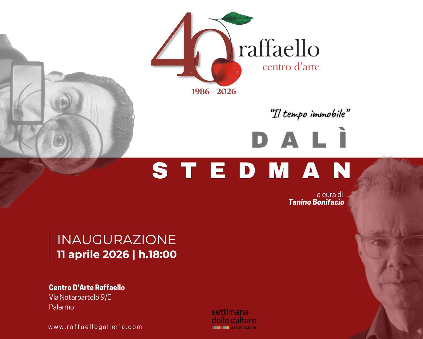 Salvador Dalì e Nicholas Stedman protagonisti de “Il tempo immobile”: primo appuntamento di “Storie e dialoghi”, la rassegna a cura di Tanino Bonifacio che celebra i quarant’anni del “Centro d’arte Raffaello”