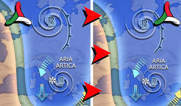 Allerta meteo: vortice freddo in arrivo con maltempo, vento forte e neve fino in pianura