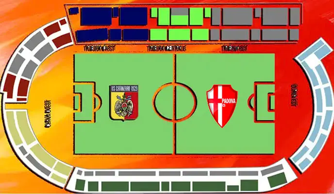 Calcio Serie B 8 ^ giornata. Catanzaro - Padova, tutte le info per la prevendita