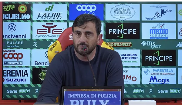 Catanzaro Modena Mister Aquilani analizza il finale di gara. Video