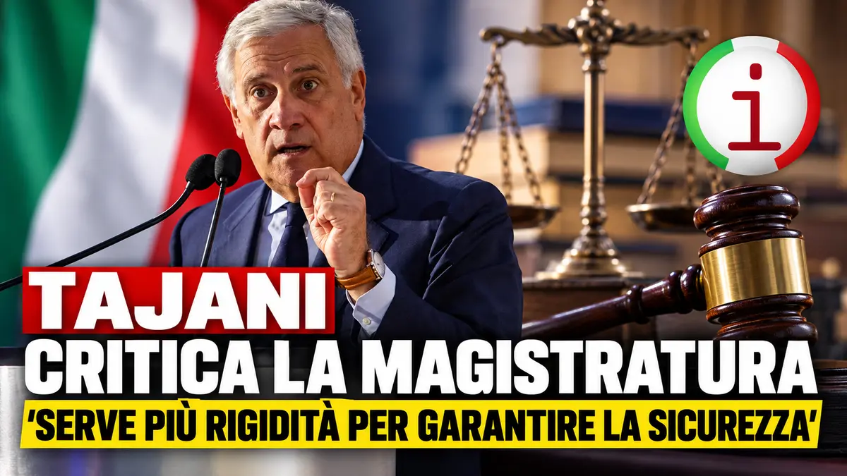 Tajani critica la magistratura: 'Serve più rigidità per garantire la sicurezza'