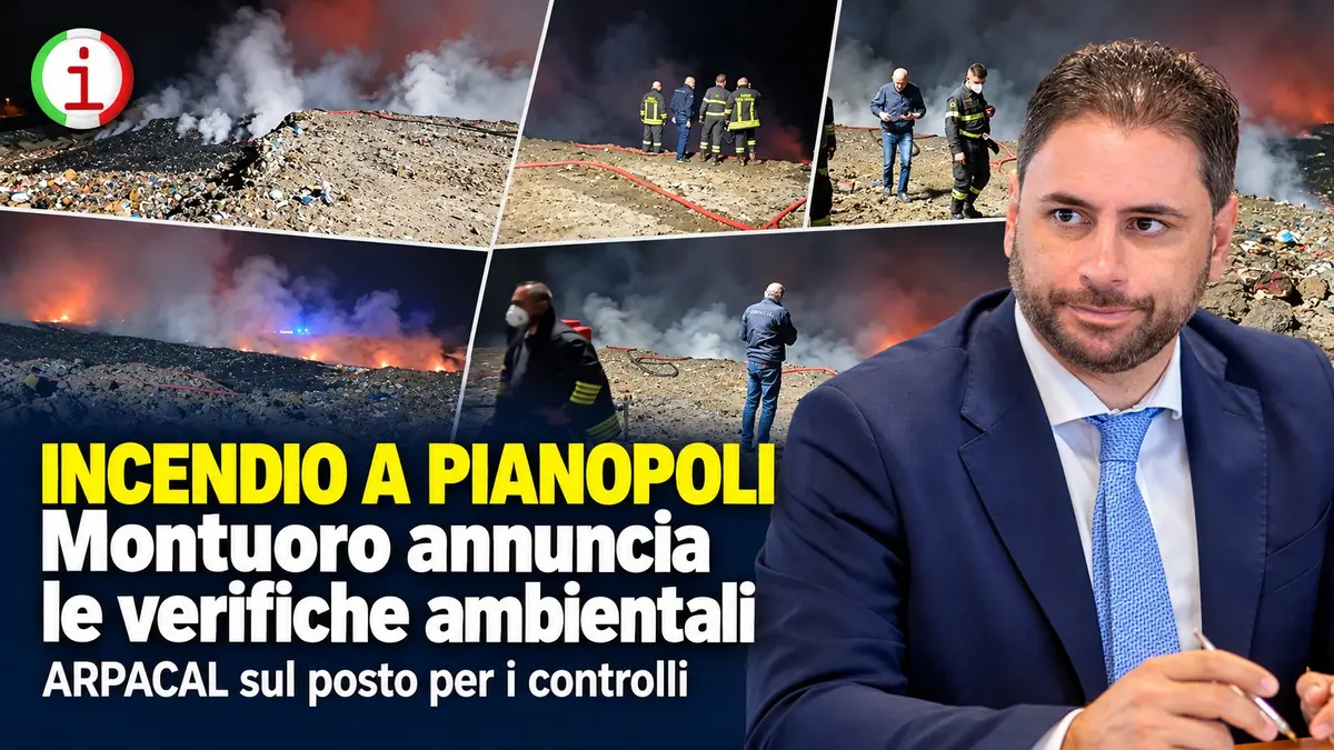 Incendio alla discarica di Pianopoli Montuoro avviate verifiche ambientali e aggiornamenti ai cittadini