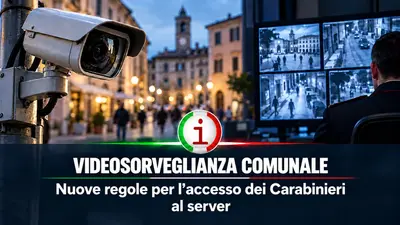 Videosorveglianza comunale, nuove regole per l’accesso dei Carabinieri al server