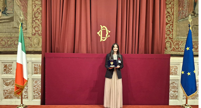 La danzatrice internazionale Roberta Di Laura premiata a Palazzo Montecitorio