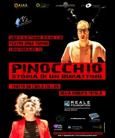 REALE FOUNDATION|"Pinocchio - Storia di un Burattino"_Teatro Erba 26 Settembre-ore 21:00
