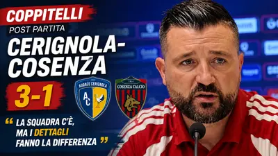 Cerignola-Cosenza 3-1, Coppitelli analizza il ko: «La squadra c’è, ma i dettagli fanno la differenza»