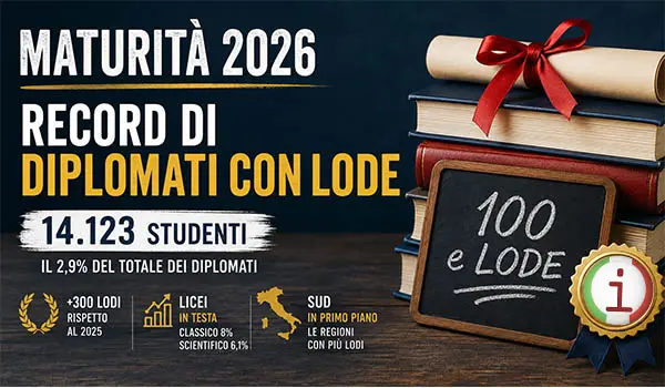 Maturità 2026, record di diplomati con lode