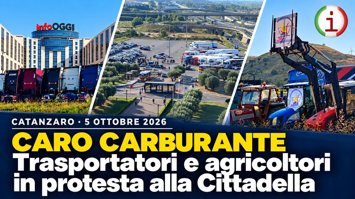 Caro carburante in Calabria, trasportatori e agricoltori in protesta alla Cittadella di Catanzaro