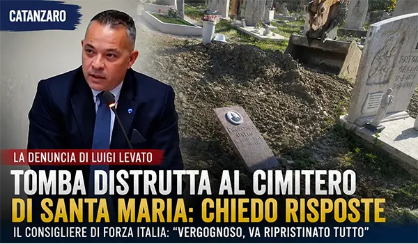Levato denuncia i disagi al Cimitero di Santa Maria: “Acqua assente per mesi e una tomba danneggiata da un escavatore”