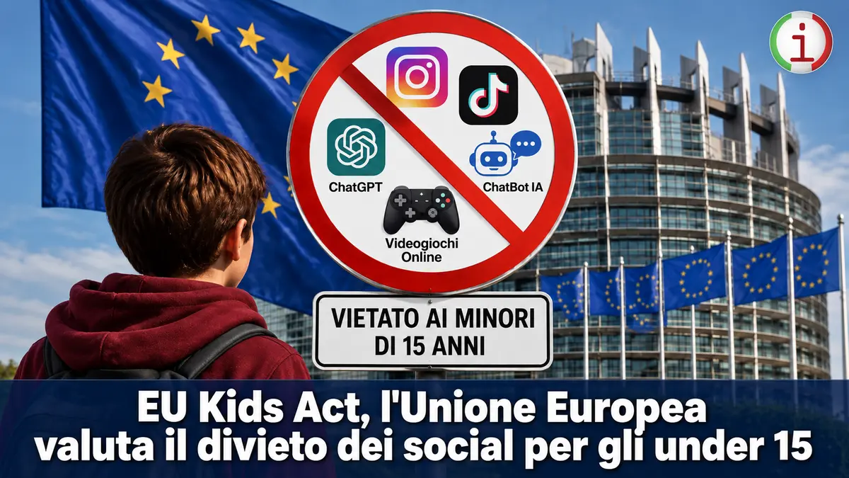 EU Kids Act, l'Unione Europea valuta il divieto dei social per gli under 15