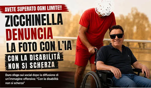 Davide Zicchinella denuncia una foto realizzata con l’IA: «Avete superato ogni limite»