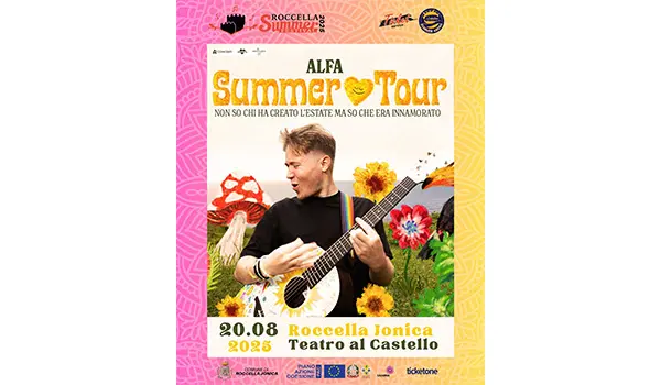 Roccella Summer Festival 2025, mercoledì 20 arriva Alfa con il tour “Non so chi ha inventato il mondo ma so che era innamorato