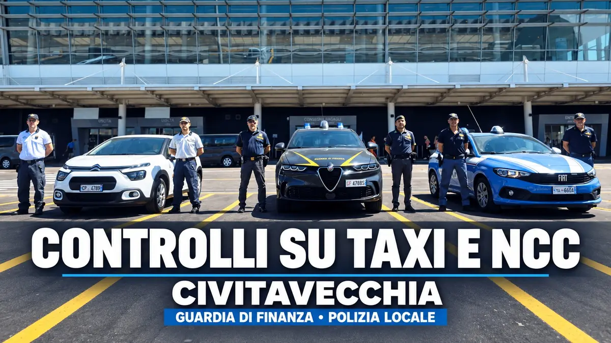 Guardia di Finanza e Polizia Locale intensificano i controlli su taxi e NCC a Civitavecchia