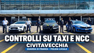 Guardia di Finanza e Polizia Locale intensificano i controlli su taxi e NCC a Civitavecchia