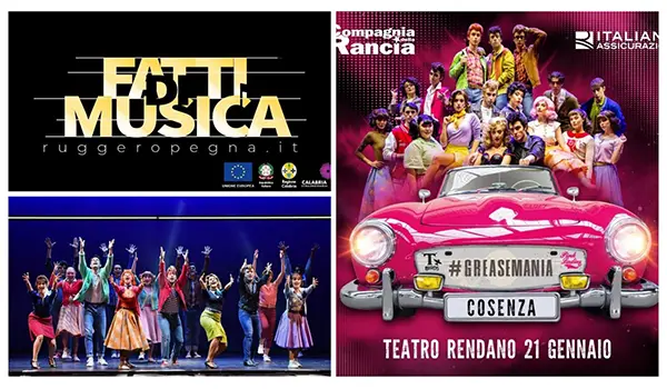 Domani sera il Musical Grease al Teatro Rendano di Cosenza apre “Fatti di Musica 2025”, 39° edizione. 