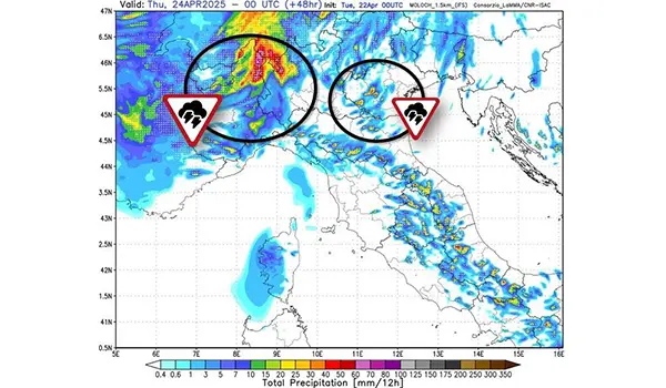 Previsioni Meteo: Squall Line in arrivo: temporali violenti e grandine minacciano il Nord. Tutti i dettagli