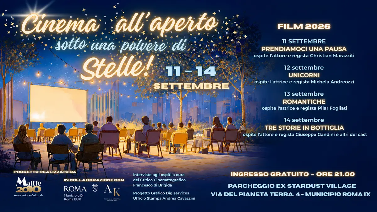 Cinema all'aperto sotto una polvere di stelle al Torrino