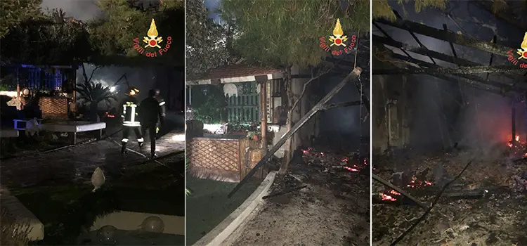 Incendio in un casolare di campagna a Reggio Calabria: intervento dei VVf in via Calomeno Sud