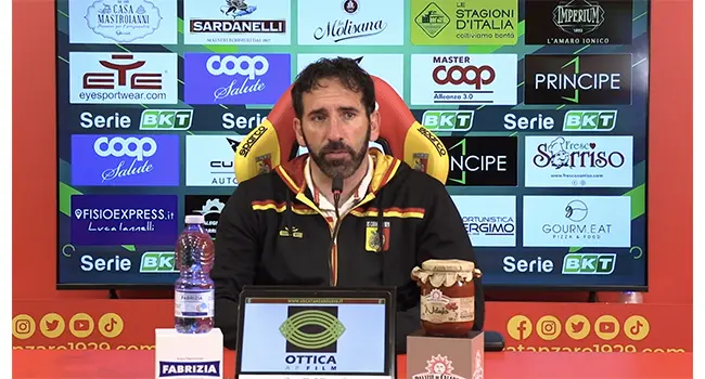 Catanzaro-Sampdoria, Fabio Caserta: "Troppi errori, ma finalmente ho visto la reazione di una squadra" (Video)