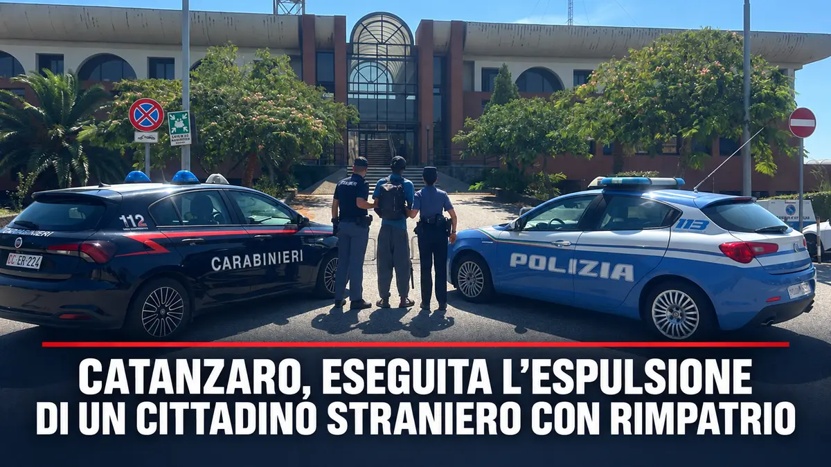 Catanzaro, eseguita l’espulsione di un cittadino straniero con rimpatrio