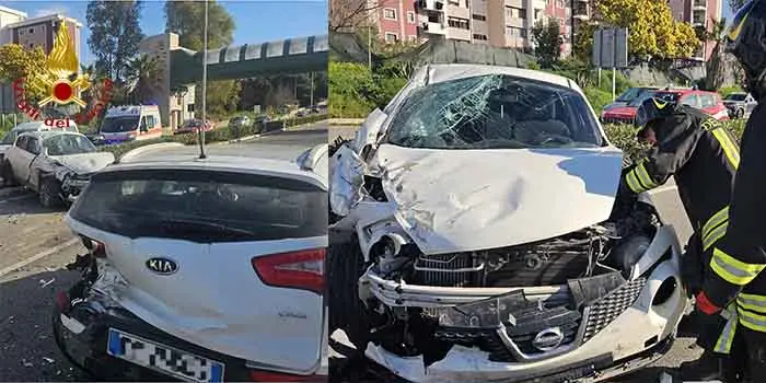 Incidente stradale a Crotone: scontro tra due auto all’ingresso Sud, intervengono Vvf e 118
