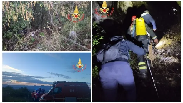 Escursionisti tedeschi si perdono nei boschi di Caronte: salvati all’alba dai Vigili del Fuoco