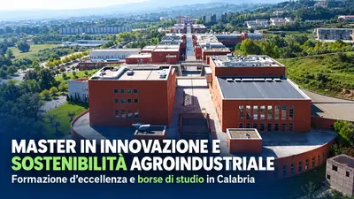 Master in Innovazione e Sostenibilità Agroindustriale: formazione d'eccellenza con borse di studio in Calabria