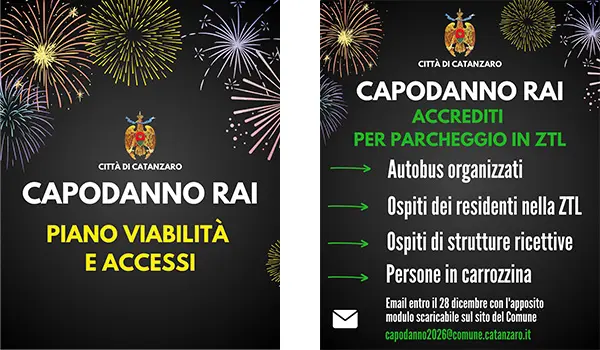 Capodanno Rai a Catanzaro: come accedere alle ZTL e richiedere gli accrediti