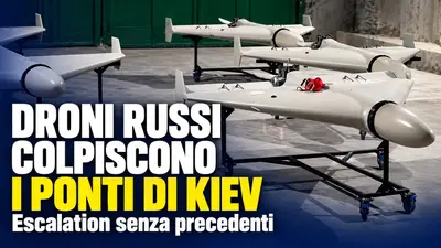 Droni russi colpiscono i ponti di Kiev: escalation senza precedenti