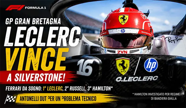 Formula 1 Silverstone Ferrari da sogno Leclerc vince il GP di Gran Bretagna