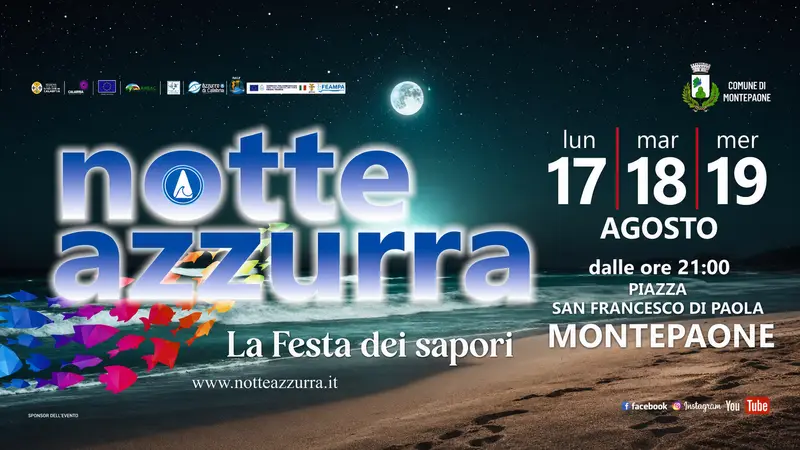 Montepaone, al via La Notte Azzurra: tre serate tra sapori calabresi, musica e comicità