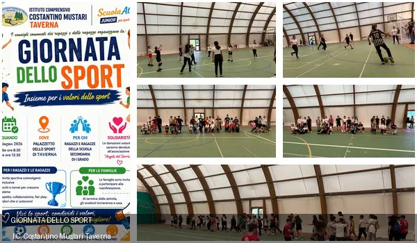 Giornata dello Sport a Taverna: studenti protagonisti tra inclusione, fair play e solidarietà
