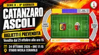 Calcio Catanzaro-Ascoli biglietti e prevendita per il Ceravolo tutte le informazioni sulla sfida