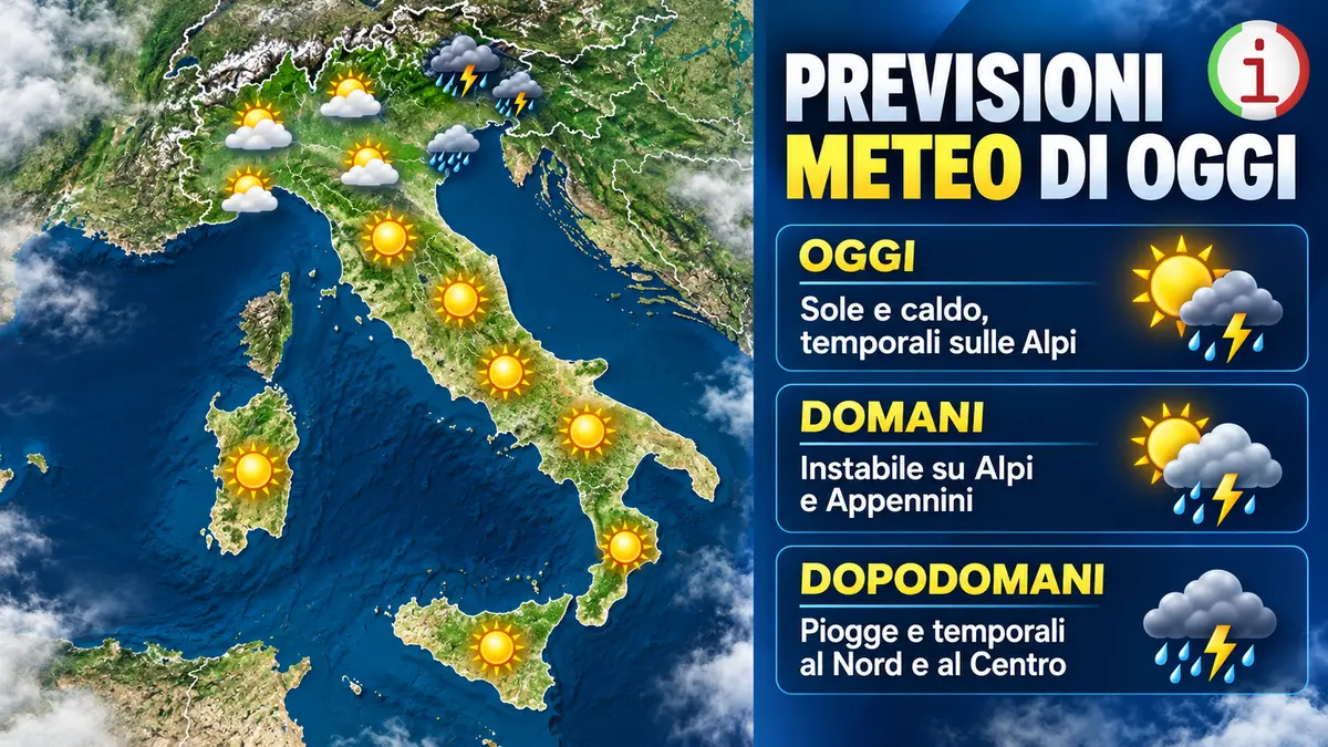 Meteo Italia, svolta da mercoledì 9 settembre con temporali e temperature in calo