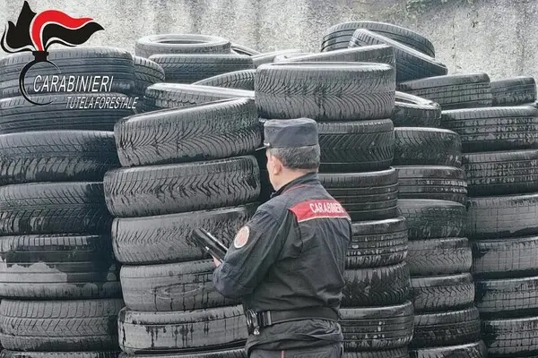Cosenza: discarica abusiva di pneumatici: sequestrati oltre 1.500 pezzi, denunciato un gommista