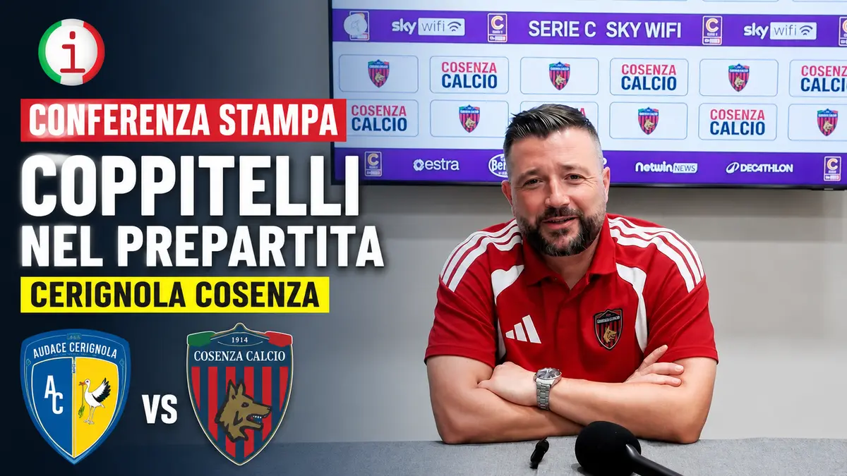 Cosenza, Coppitelli presenta l’esordio con il Cerignola: «Servono intensità, coraggio e altri innesti»