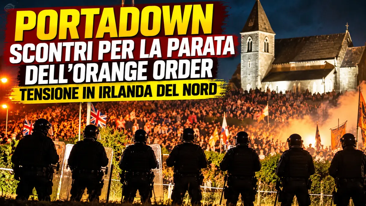 Portadown, scontri per la parata dell'Orange Order: tensione in Irlanda del Nord