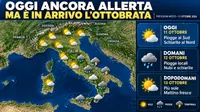 Meteo oggi ancora allerta ma è in arrivo l’ottobrata