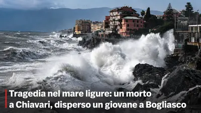 Maltempo in Liguria, tragedia sul mare: muore bagnante a Chiavari, disperso giovane a Bogliasco