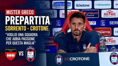 Sorrento-Crotone, Greco prepara la prima trasferta: “Voglio una squadra che abbia passione per questa maglia” Video