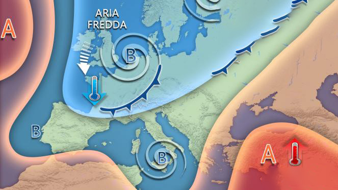 Meteo Italia: settimana con aria artica e maltempo diffuso
