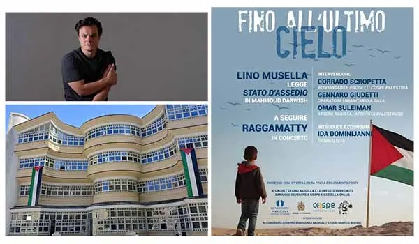 “Fino all’ultimo cielo”: dialoghi, poesia e musica per la Palestina al Politeama di Catanzaro con Lino Musella