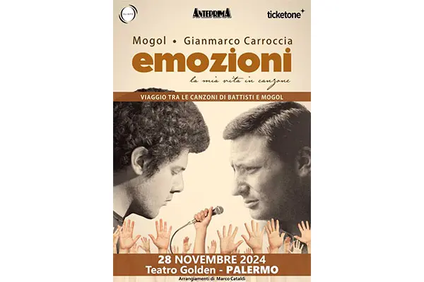 Cresce l’attesa per "EMOZIONI, La mia vita in canzone…", una serie di concerti narrati con GIANMARCO CARROCCIA e MOGOL