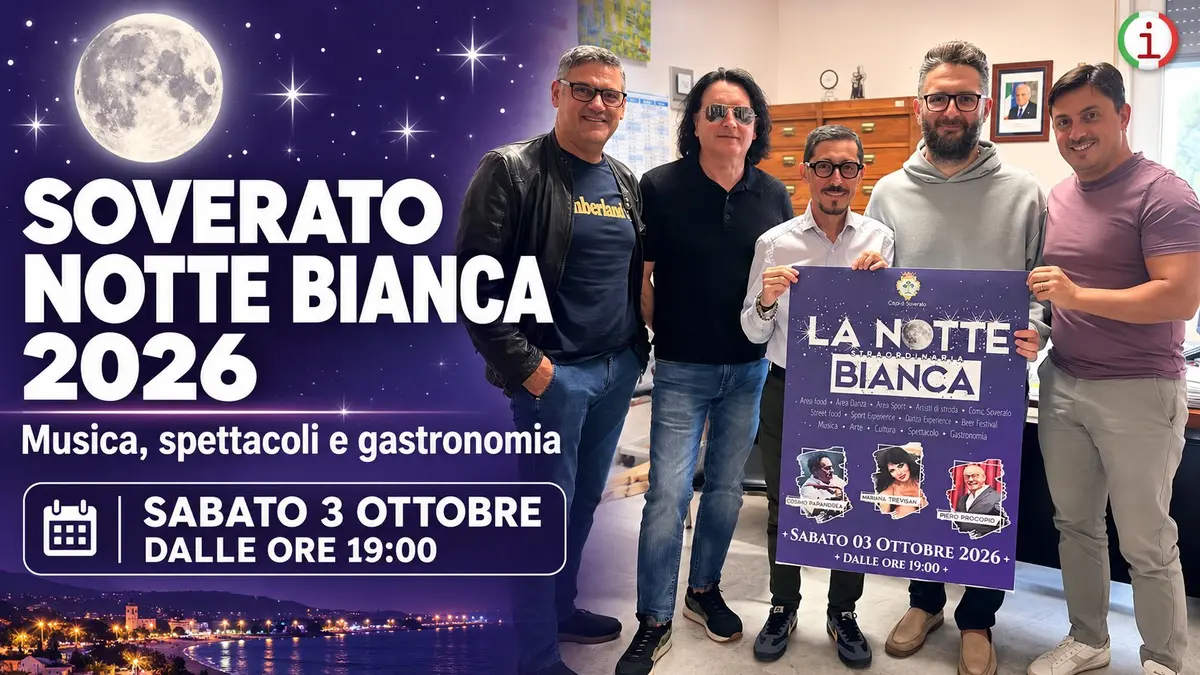 Soverato accende la Notte Bianca 2026 tra musica spettacoli e sapori