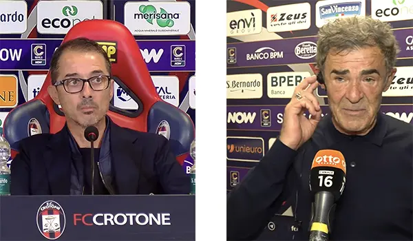 Crotone-Benevento: Longo e Auteri, due visioni a confronto tra grinta e concretezza (Video)