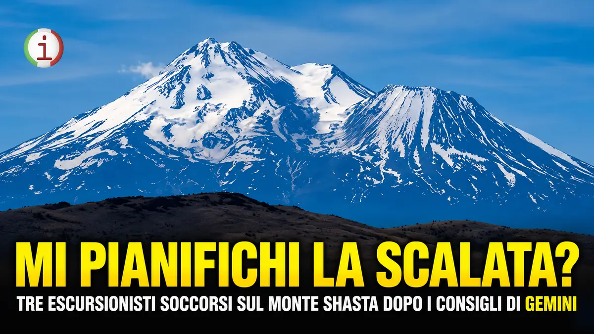 “Mi pianifichi la scalata?” Tre escursionisti soccorsi sul Monte Shasta dopo i consigli di Gemini
