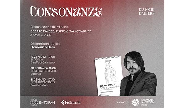 Consonanze – Dialoghi d’Autore: Cesare Pavese al centro del nuovo incontro a Catanzaro