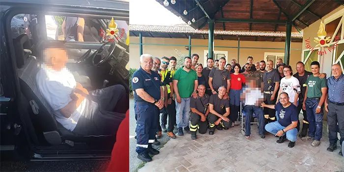 I Vigili del Fuoco trovano vivo l’83enne disperso a San Pietro Apostolo