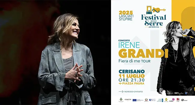 Fatti di Musica 2025: domani sera Irene Grandi con la sua band al Festival delle Serre di Cerisano
